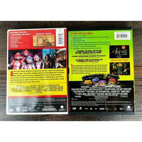 Teenage Mutant Ninja Turtles  I and III (DVD Movies) - Picture 3 of 3